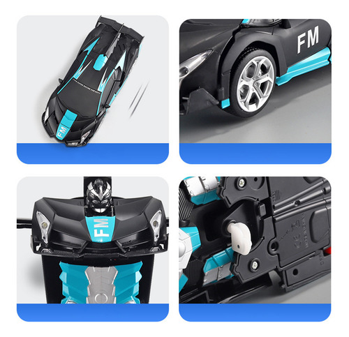 Transform Rc Car Robot, Coche Rc De 2.4 Ghz Con Un Solo Botó