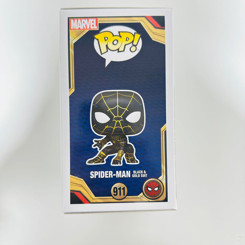 Funko Pop! Spiderman Traje Negro Dorado 911 Black No Way