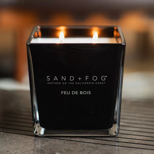 Vela Aromática- Decorativa De Lujo| Varias Fragancias| 1.6kg Negro Feu De Bois Fuego De Leña