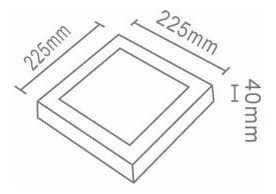 Imagen 4 de 10 de Pack X 8 Plafon Panel Led Cuadrado Exterior 18w Calido/ Frio