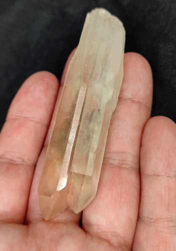 Punta Cuarzo Citrino Gemelo Tantrico Cristalina Y Definida