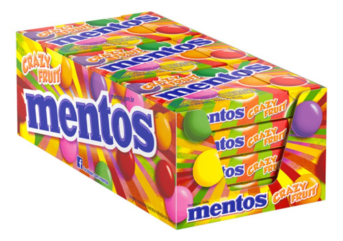 Bala Mentos Slim Box Sortidos Crazy Fruit 24,1g Com 12un