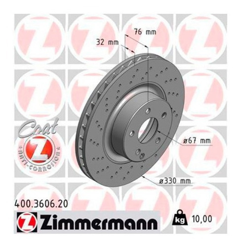 Par Disco De Freio Diant. Mercedes Cl 500 1999-2007 C215