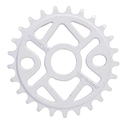 Plato Bmx Stolen Cartwheel ¡aluminio 6061 Liviano Blanco 28t