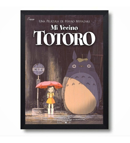 Cuadro Mi Vecino Totoro Marco Con Vidrio 35x50