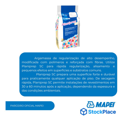 Argamassa Planiprep 4kg Mapei - Kit Com 2 Unidades