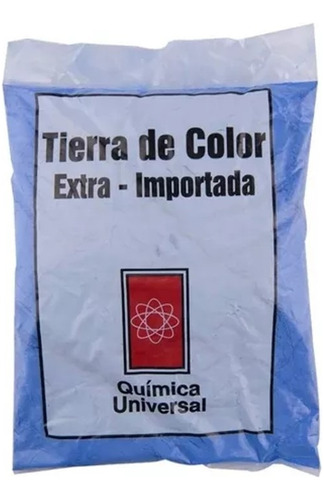 Tierra De Color 1 Kg Química Universal Azul   