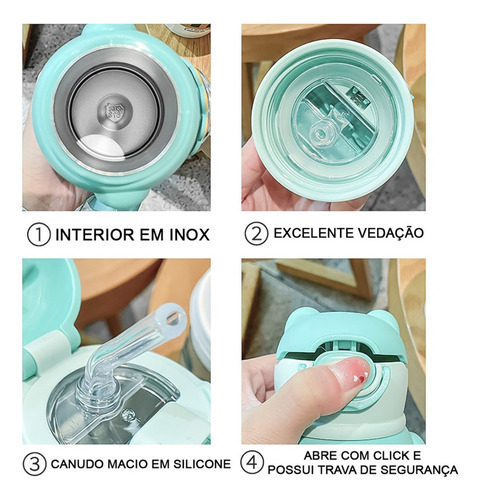 Botella Térmica Infantil De Acero Inoxidable De 500 Ml, Anti