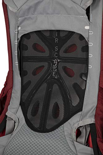 Mochila De Mochilero Osprey Ariel 55 Para Mujer, Rojo Claret
