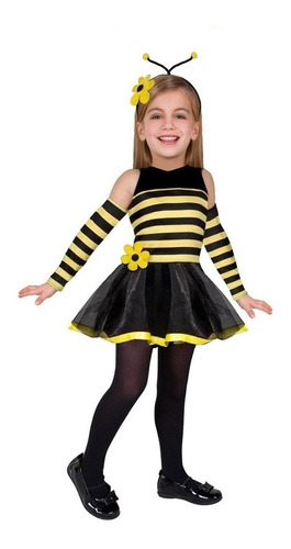 Disfraz Abeja Niña Abejita Vestido Halloween Bee Toys Tudi | Envío gratis
