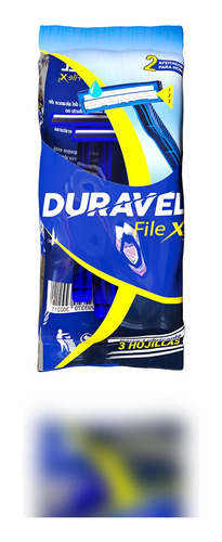 Afeitadora Descartable Duravel Filex 3 Hombre (250 Unidades)