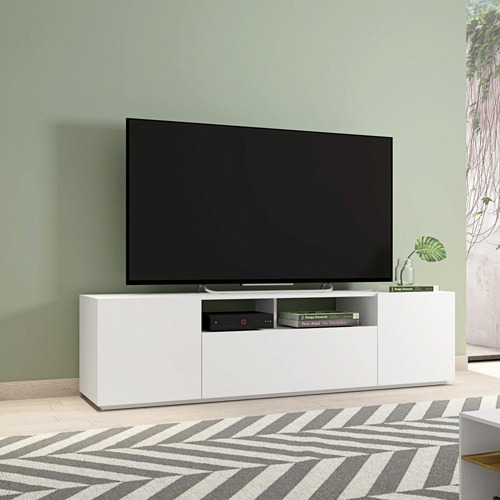 Rack Keep 2 Portas E 1 Gaveta 1,80m - Branco