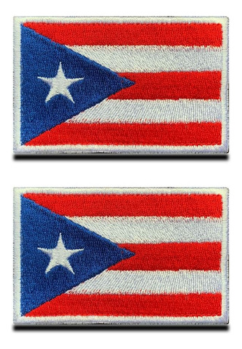 2 Parches Regulares De Bandera De Puerto Rico, Bordado ...