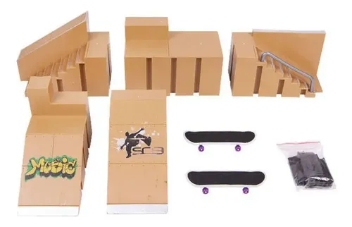 Rampa De Finger Skateboard – 27x10x9 Cm, Incluye Monopatín, 8 Ruedas De Repuesto, 2 Herramientas Y Tornillos, Para Niños Desde 5 Años