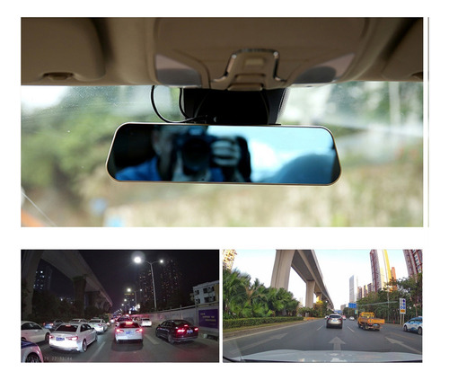 Cámara Dvr Dual Lente Cámara De Coche Retrovisor Grabador