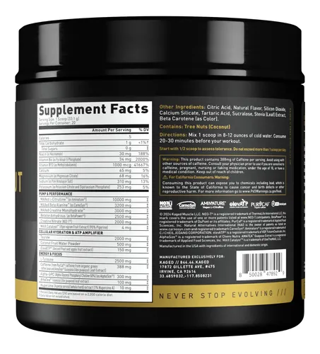 Polvo De Preentrenamiento Kaged Pre-workout Elite Caribbean