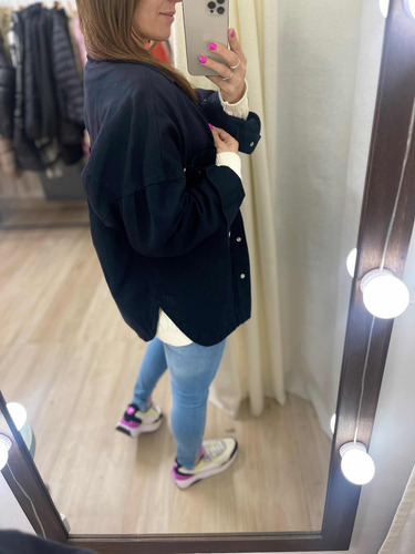 Campera Oversize Camisaco Gabardina Mujer The Big Shop