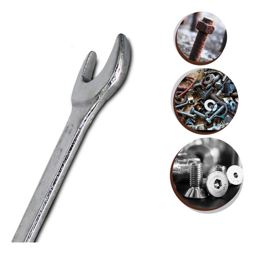Imagem 3 de 6 de Chave Fixa 27x32mm Uso Doméstico Pequenos Consertos 123útil