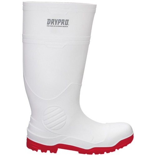 Bota Industrial Blanca Suela Roja C/casco Acero Drypro