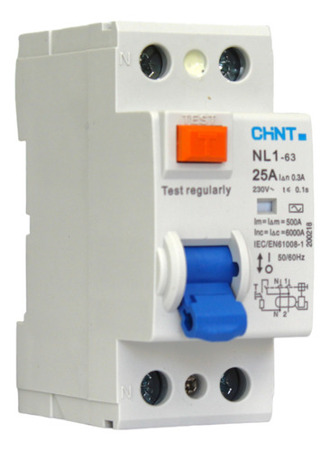 Interruptor Diferencial 2x25a 300ma Nl1-ac Chint