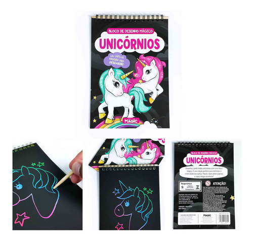 Unicórnios - Bloco De Desenho Mágico
