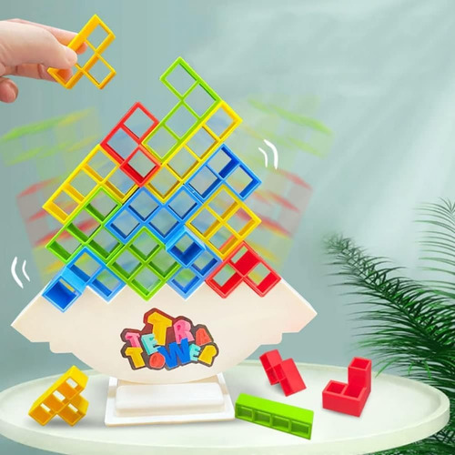 Juego Mesa Tetris Tower Juguete Interactivo Padreshijos 48p