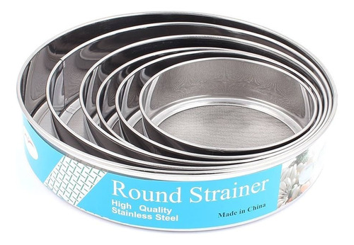 Cernidor Tamiz De Harina Redondo 6 Pzs Acero Inox.