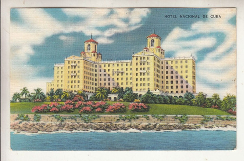 Postal Hotel Nacional La Habana Cuba Pre Castro Vintage  