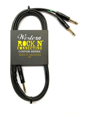 Cable Western Plug Stereo  A Dos Plug Mono - 3mts