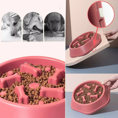 Plato Comedero De Alimentación Lenta Para Mascotas
