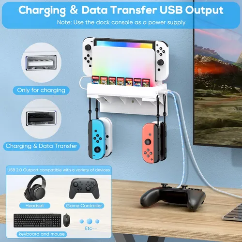 Kit De Montaje En Pared Para Nintendo Switch Y Oled Con Luce