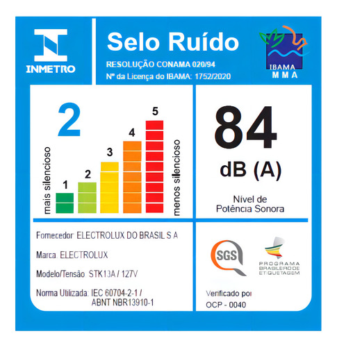 Electrolux Stk13a Aspirador Vertical Com Fio 1100w Azul 127v Azul