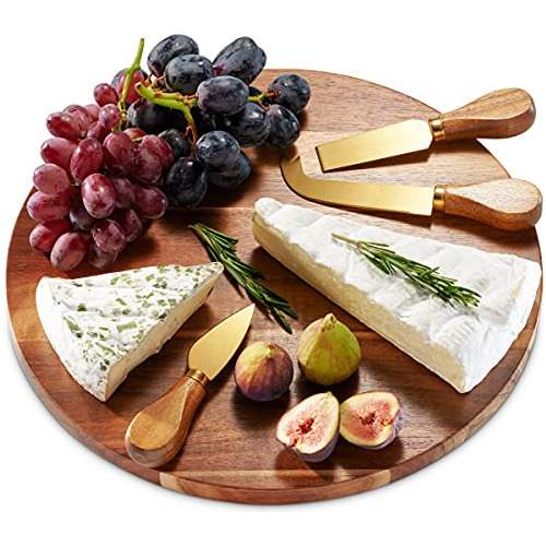 Cheese Board And Knife Set, Charcuterie Boards For Meat...