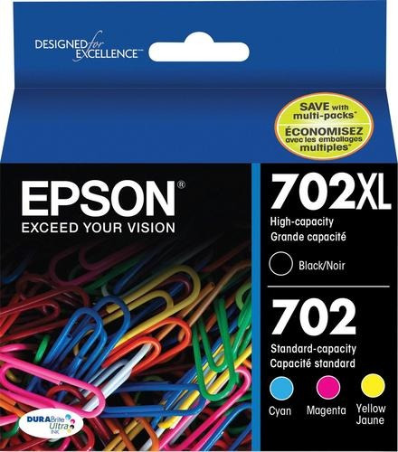 Epson 702/702xl 4-pack De Alto Rendimiento Y Negro De