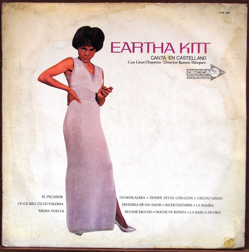 Eartha Kitt - Canta En Castellano - Lp Vinilo Año 1968