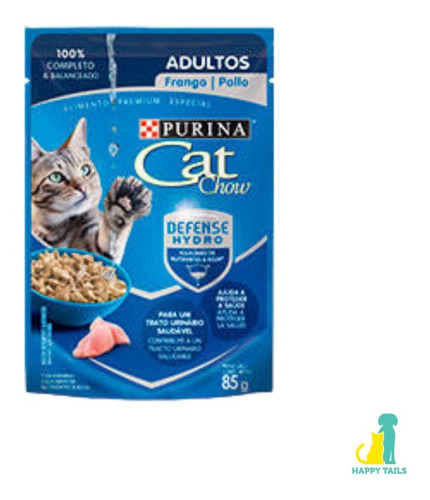 Pouch Cat Chow Gatos Pollo X Caja 15 Uni - Happy Tails