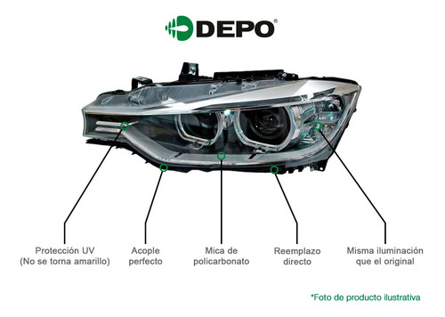Faro Del Izq Manual C/cto Blanco P/halog Lancer 04/07