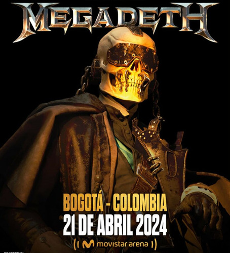 Entrada Concierto Megadeth Primera Fecha 3er Piso 