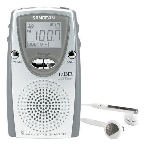 Sangean Dt210 Fmstereoam Pll Receptor De Bolsillo Sintetizad