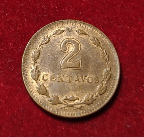 Moneda 2 Centavos Argentina 1947 Cobre 