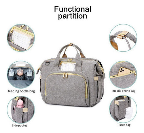 Bolsa De Maternidade Com Mochila Para Meninas/meninos, Rosa