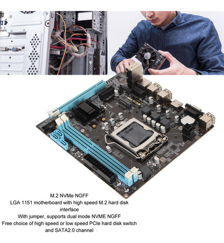 Placa Base De Minería Itx Motherboard H61 Lga 1155 Compatibl