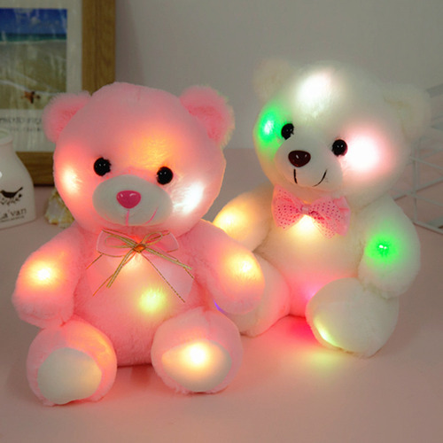 Muñeca De Peluche Con Forma De Oso, Led, Colorida, Nocturna,