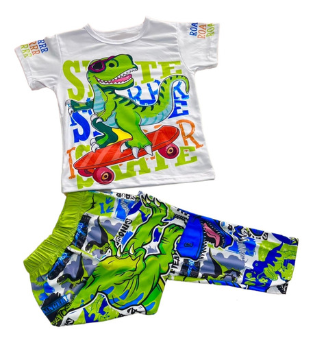 Pijama Para Niños Dinosaurio Importada