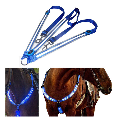 Collar De Peto Led Para Caballo, De Alta Visibilidad, Para