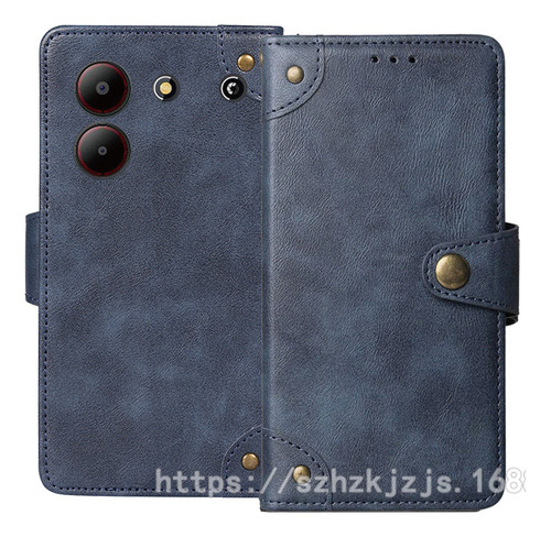 Para Zte Blade A54 Funda Trasera De Cuero