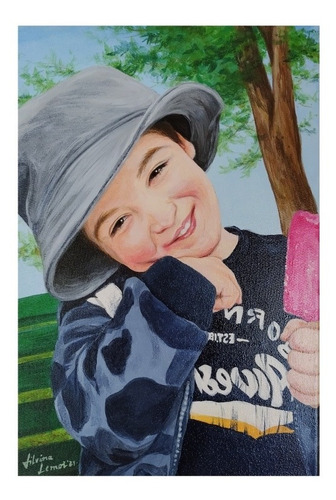 Retrato Acrilico Cuadro Lienzo Pintura Personalizado Regalo