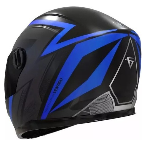 Casco integral Vertigo V32 Influence azul mate y negro talla M para moto seguro