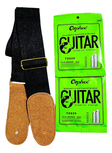 2 Pak De Cuerdas Orphee 10/47 +tahali Para Guitarra