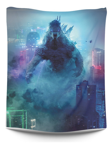 Cobija Frazada Godzilla, Personalizable 150x 100cm Flanel